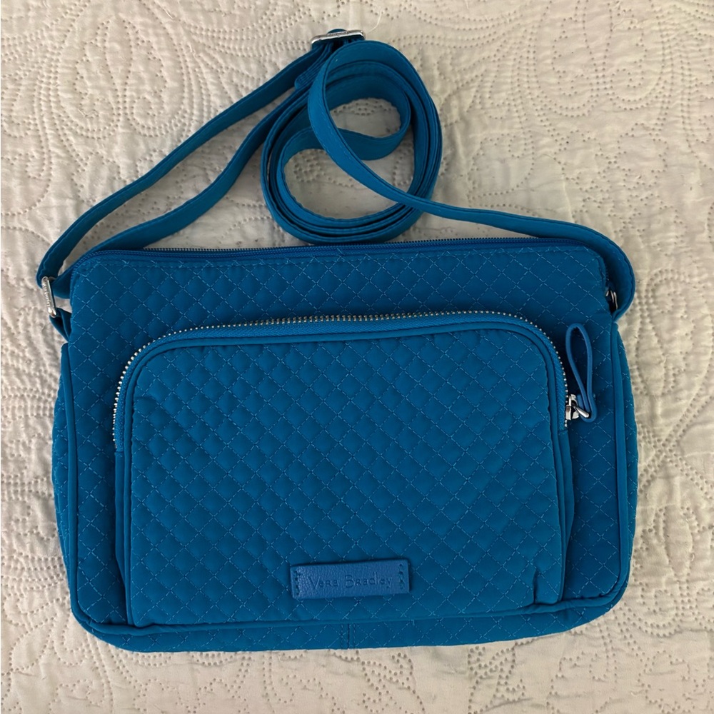 Vera Bradley Blue Quilted Crossbody Bag/Hipster